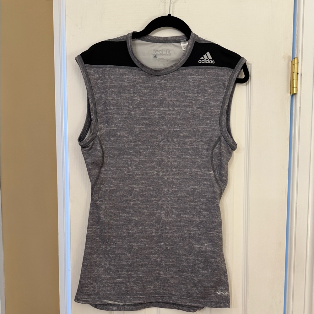 adidas men’s techfit compression top size large
